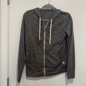 Vuori Black Heather Zip-Up Hoodie Small